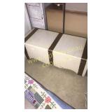 Painted cedar chest with copper bands