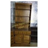 Maple bookcase hutch