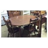 Kitchen table 4 chairs with 2 leaves