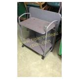 Folding card table and cart
