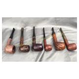 6 vintage tobacco pipes