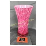 Large pin art glass vase