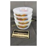 4 fire king fruit custard dishes