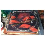 Albums of old records and a fleetwood Mack record