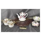 Hand painted Nippon cream and sugar and hair