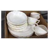 21pcs cream depression dishes