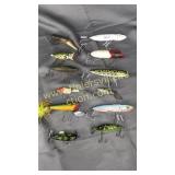 12 vintage and modern fishing lures-