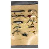 11 mostly vintage fishing lures