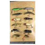 12 mostly vintage fishing lures