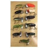 11 vintage jitterbug fishing lures