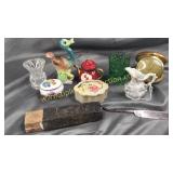 Misc goodies- travel clock, buttons and bows