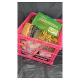 Crate of vintage games and others