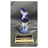 Occupied japan blue and white statue