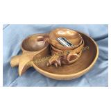 Wooden bowl set