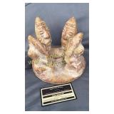 Heavy tribal candle holder