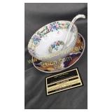 Hand painted Nippon bowl and ladies and other