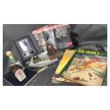 Vintage Boy Scouts books and airplane magazines,