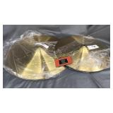 Pair of 16 and one 14in cymbals