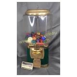 Vintage coin op candy toy machine plastic globe