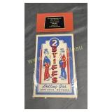 Vintage chevron postcard "two stiffs selling gas"