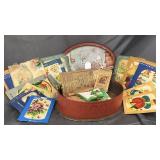 Vintage decals, pattern, etc in sunshine biscuit