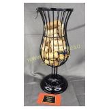 Metal art with wine corks