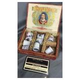 Cigar box with thimbles