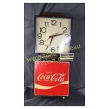 Vintage Coca-Cola wall clock untested