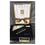 Vintage domino set and handkerchiefs