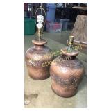 Pair of southwestern lamps