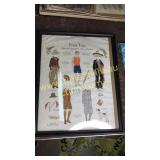 Texas Tom framed pAper doll art