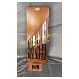 Case kitchen knives in block