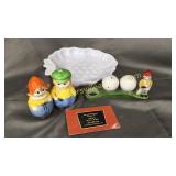 Dutch salt and pepper shakers and golf set