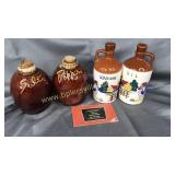 Brown drip salt and pepper and rooster oil and