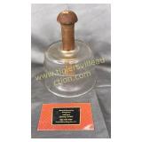 Glass butter mold with cow