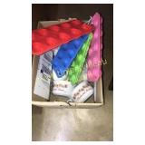 Box of soup bowls molds and misc kitchen