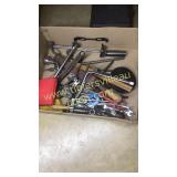 Box of tools torque wrench pliers etc