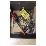 Box with ratchets and sockets