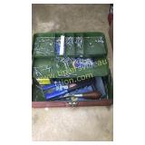 Vintage tool box with rivet gun