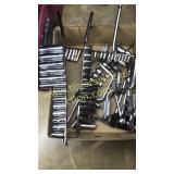 Box of mostly Craftsman sockets and ratchets