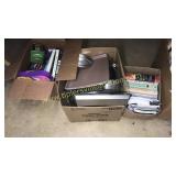 Three boxes cookbooks cookware and misc