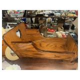 Oak doll cradle