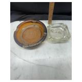 Amber and Sheraton ashtray