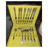 Vintage flatware in case