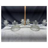 Pair of art deco bohemian candelabras