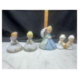 Vintage angels and girl figurines
