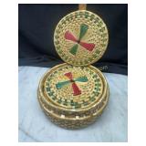 Woven boho coasters