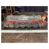1960s silver mountain Japan tin litho battery