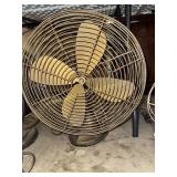 Vintage 4 blade brass finish electric fan