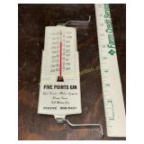Five points Gin advertising thermometer flange